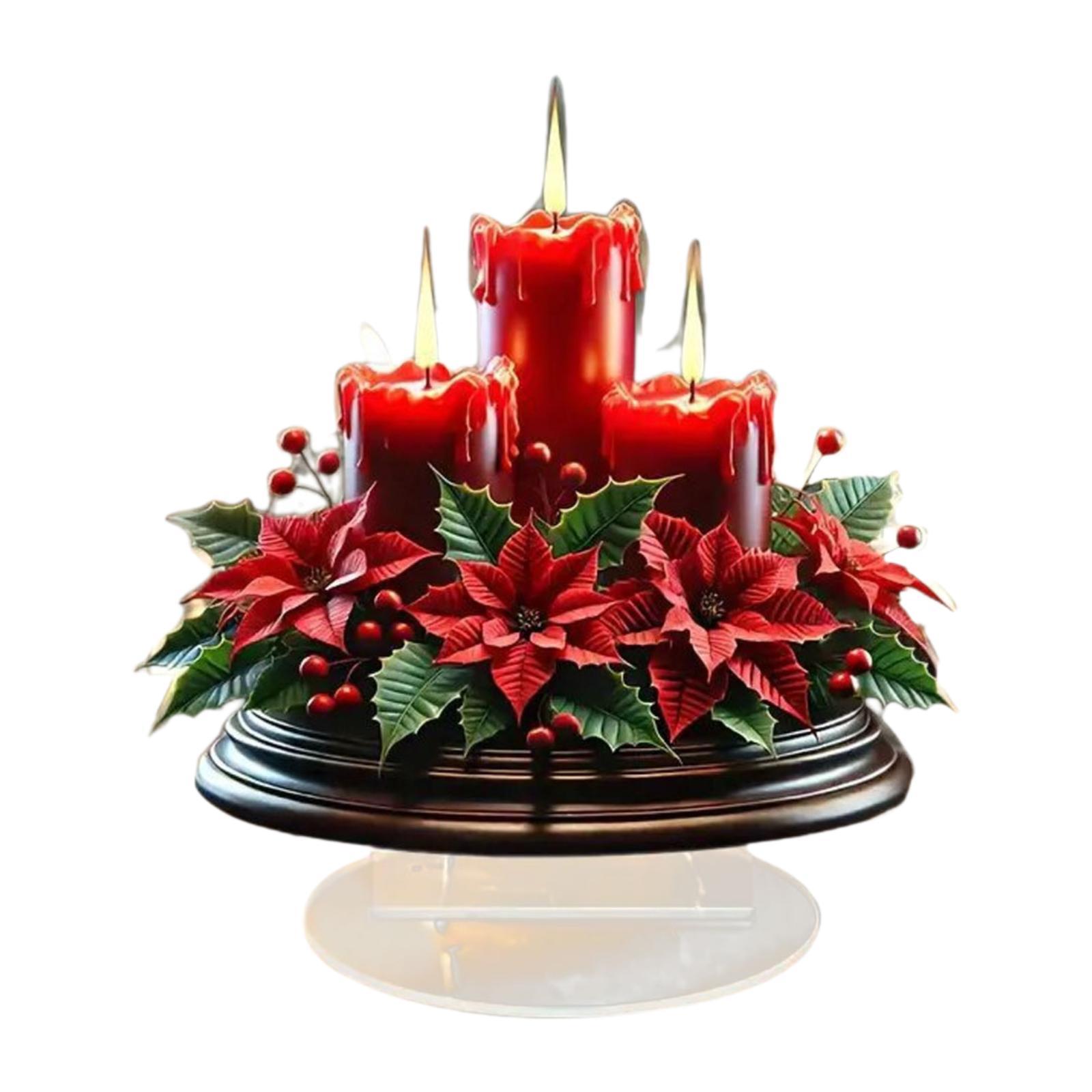 Candle Supplies Europe - Decoraciones navideñas, centro de mesa, placa