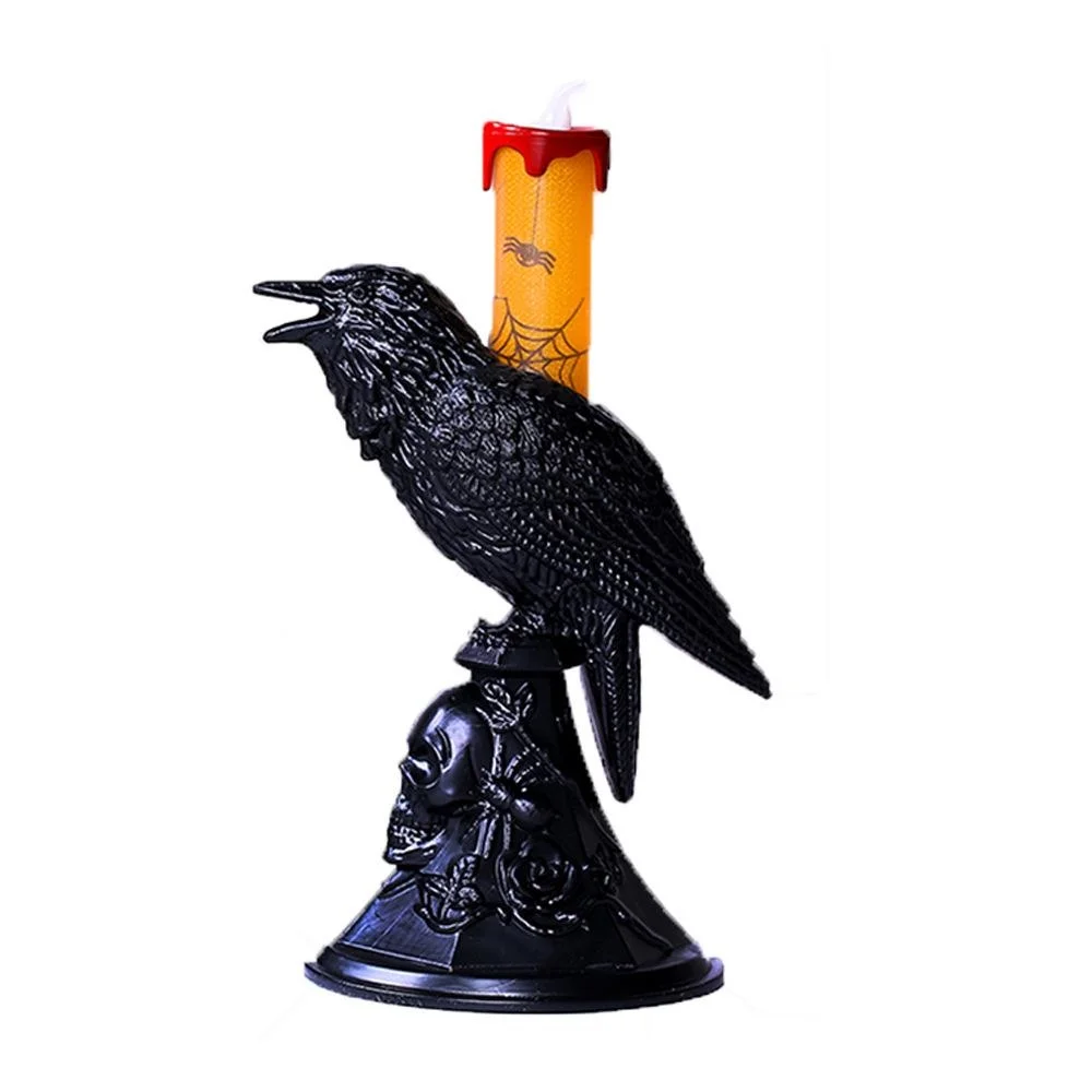 Candle Supplies Europe - Nueva estatua de cuervo negro, candelabro