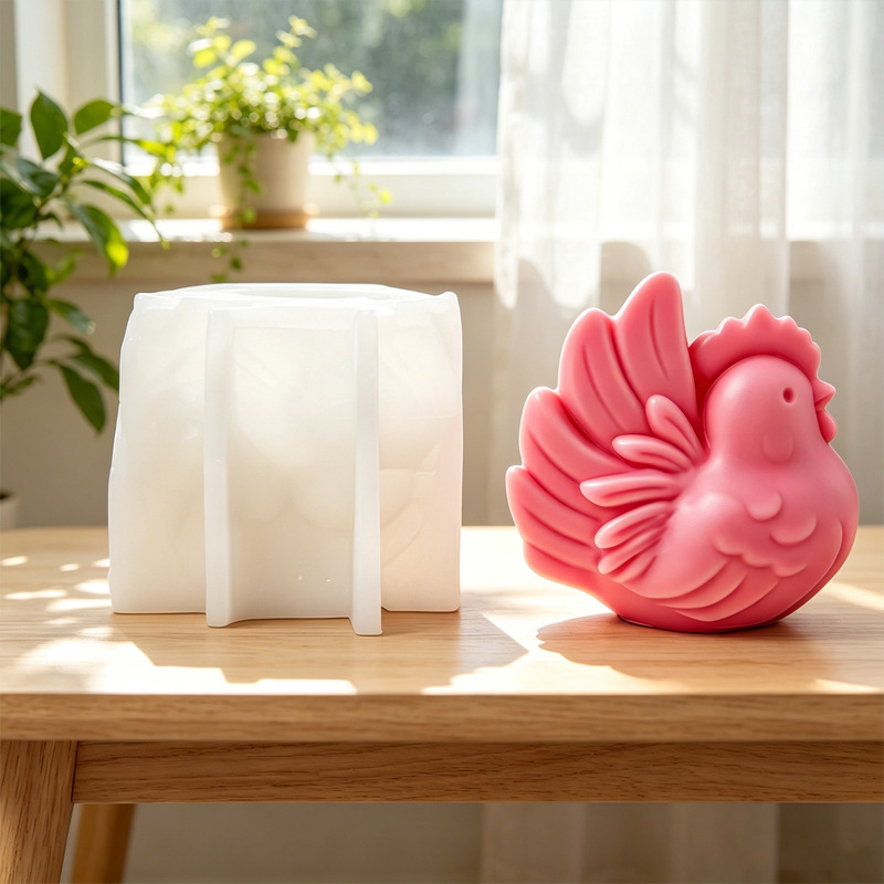 Molde de silicona de gallina d - Candle Supplies Storage reseña y precio